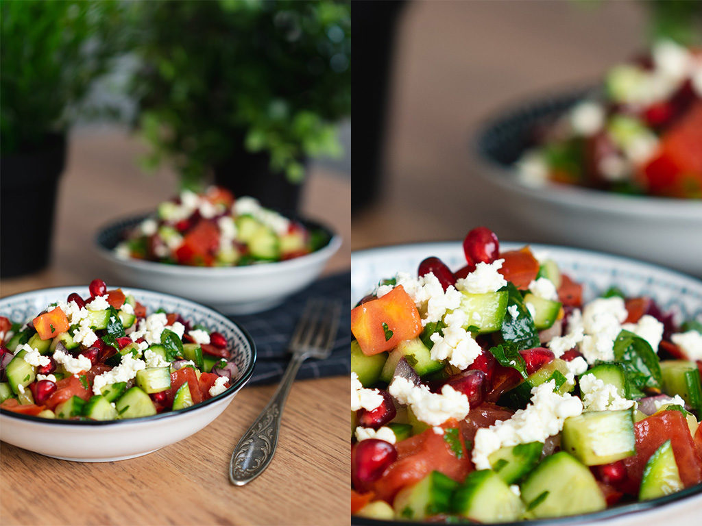 Gurken-Tomaten Salat mit Granatapfel - Elena Salewski ...