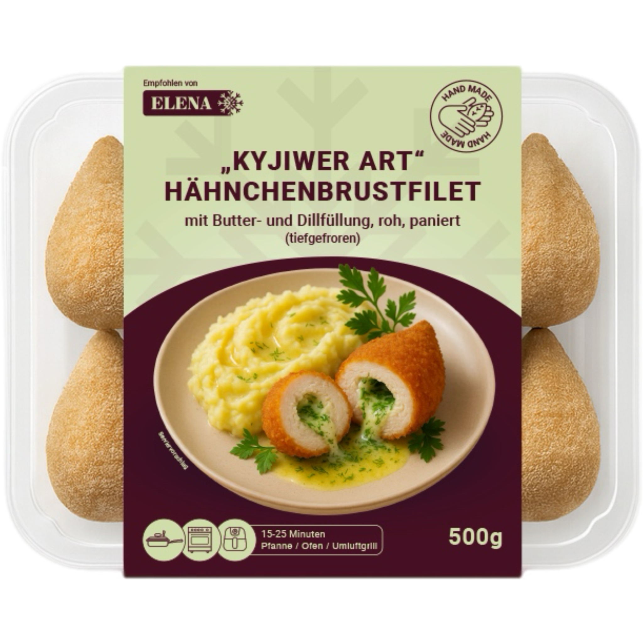 "Kyjiwer Art" Hähnchenbrustfilet mit Butter- Dillfüllung
